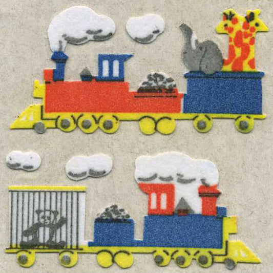 Animal Train Plush Sticker